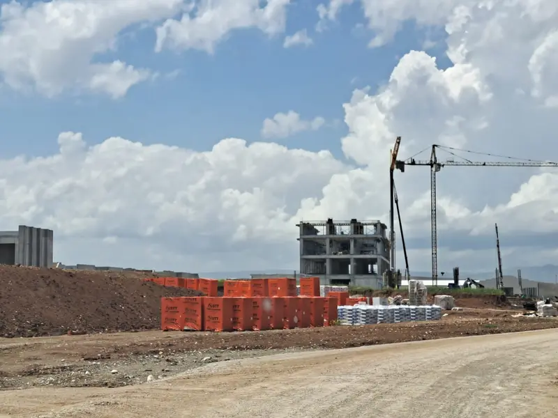 Ahlatçı İnşaatı şantiyesinde gazbeton paletleri